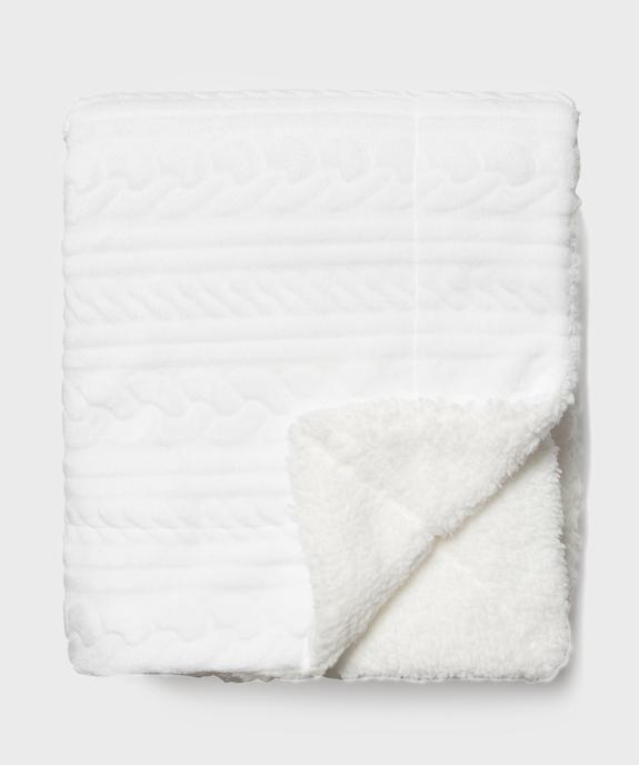 Plaid en velours et sherpa vue2 - GEMO (ACCESS) - GEMO