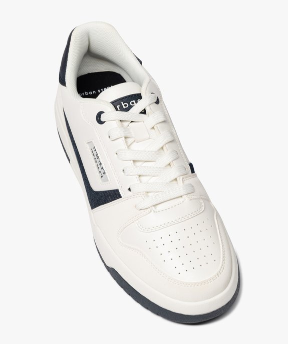 Baskets basses à lacets dessus perforé homme  vue6 - URBAN STEPS - GEMO