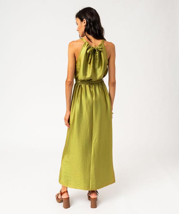 Robe longue satinée sans manches femme vue3 - GEMO(FEMME PAP) - GEMO