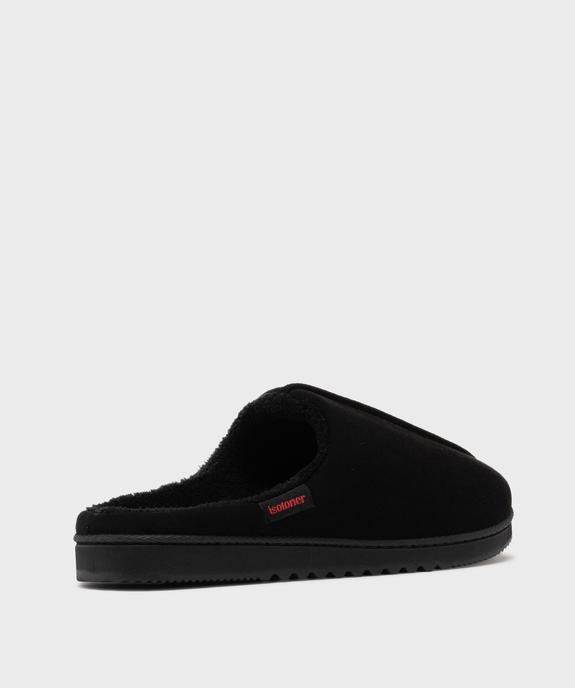 Chaussons mules unis avec doublure chaude homme - Isotoner vue4 - ISOTONER - GEMO