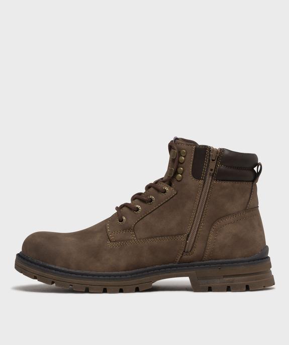 Boots à semelle crantée et doublure chaude double fermeture homme - Urban Step vue3 - URBAN STEPS GEMO FOR GOOD - GEMO