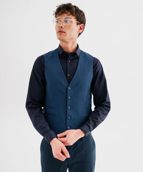 Gilet de costume fermeture 5 boutons homme vue1 - GEMO (HOMME) - GEMO