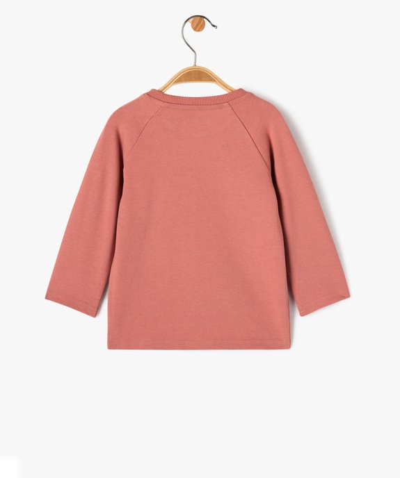 Tee-shirt manches longues en coton épais brodé bébé garçon vue3 - GEMO(BEBE DEBT) - GEMO