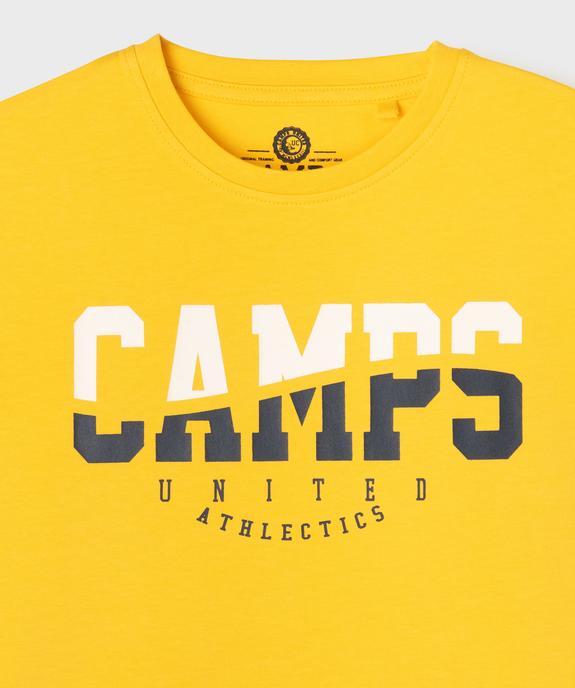 Tee-shirt large imprimé campus garçon vue2 - CAMPS GEMO FOR GOOD - GEMO