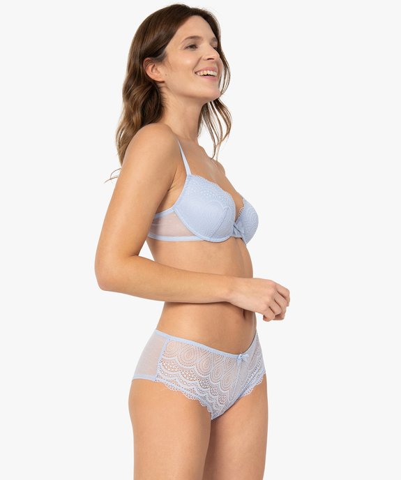 Shorty en dentelle et tulle femme (lot de 2) vue3 - GEMO(HOMWR FEM) - GEMO