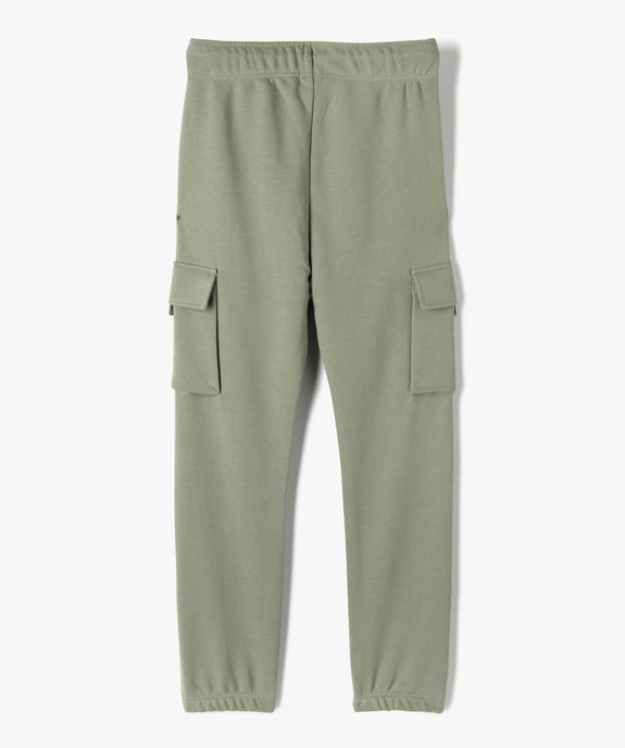 Pantalon de sport garçon avec larges poches à rabat sur les cuisses vue3 - GEMO (JUNIOR) - GEMO