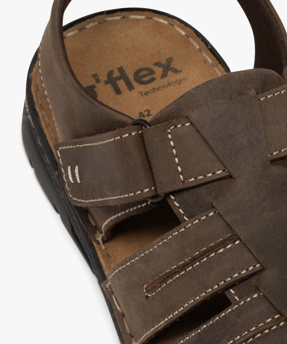 Sandales confort à bout fermé dessus cuir homme vue6 - G'FLEX GEMO FOR GOOD - GEMO