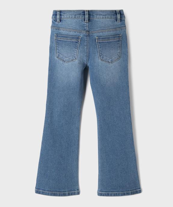 Jean flare avec taille ajustable fille vue4 - GEMO (ENFANT) - GEMO