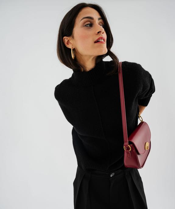 Pull col montant avec couture sur l’avant femme vue2 - GEMO(FEMME PAP) - GEMO