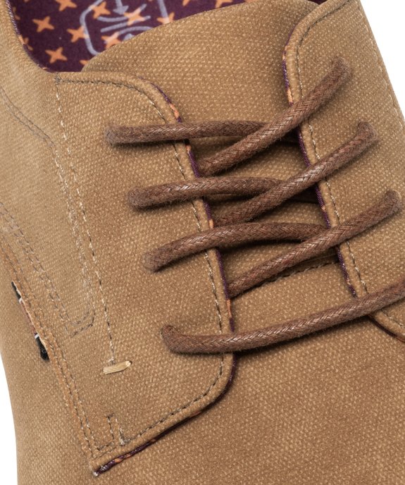 Derbies unis effet patiné homme vue7 - GEMO(URBAIN) - GEMO