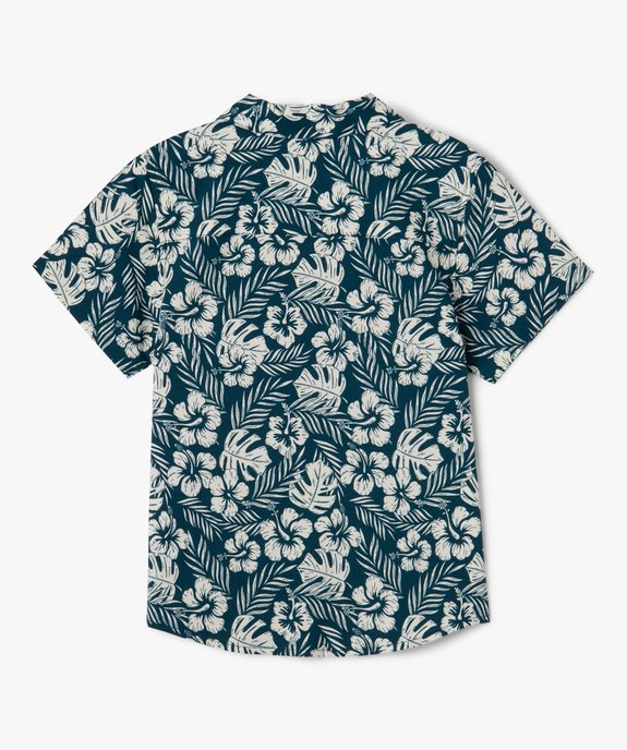 Chemise garçon à manches courtes à motifs fleuris - LuluCastagnette vue3 - LULUCASTAGNETTE - GEMO