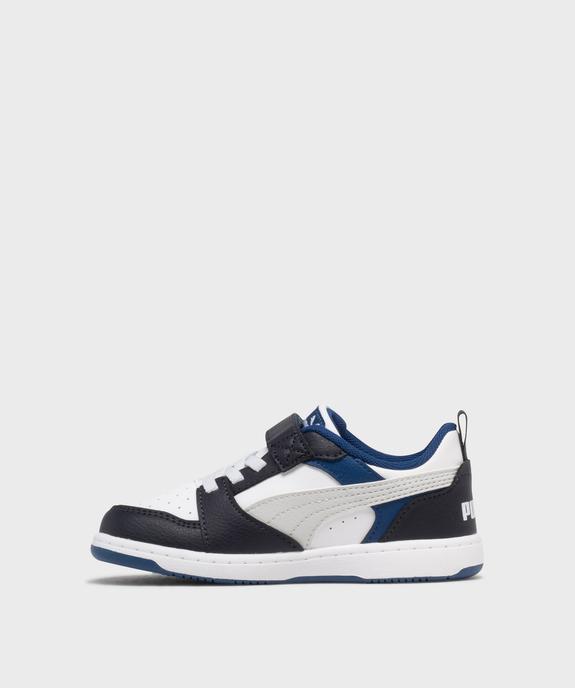 Baskets basses à lacets élastiques et scratch Rebound V6 garçon - Puma vue3 - PUMA - GEMO