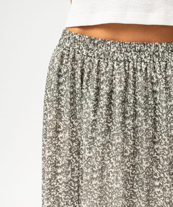 Jupe longue en voile fleuri femme vue2 - GEMO(FEMME PAP) - GEMO