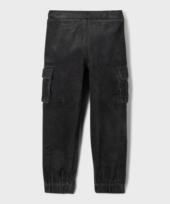 Pantalon velours coupe jogger avec taille ajustable garçon vue4 - GEMO (ENFANT) - GEMO