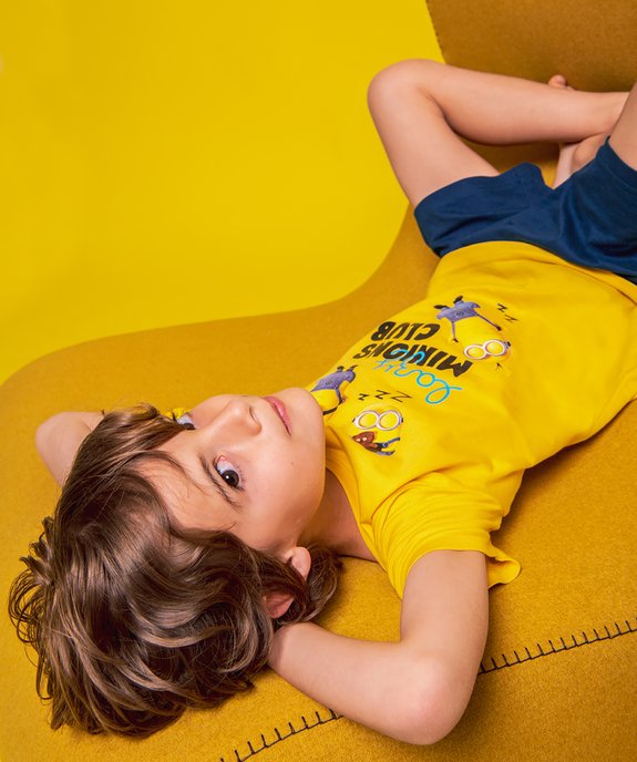 Pyjashort garçon bicolore – Les Minions 2 vue1 - NBCUNIVERSAL - GEMO