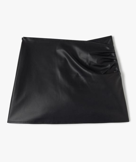 Jupe-short en matière synthétique cuir imitation fille vue2 - GEMO (JUNIOR) - GEMO