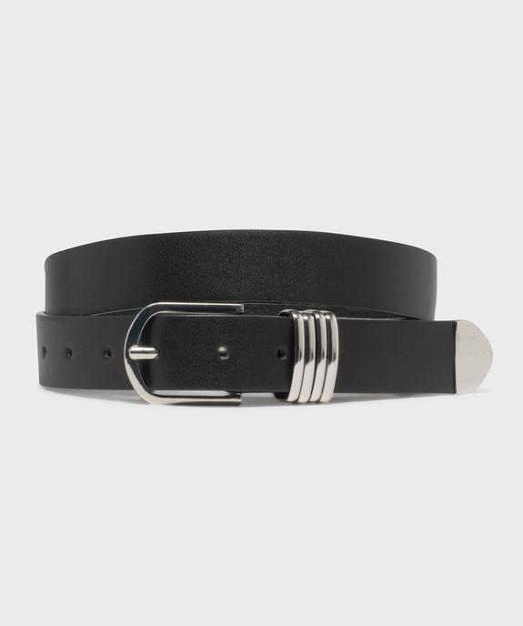 Ceinture avec boucle et passants métalliques femme vue1 - GEMO (ACCESS) - GEMO