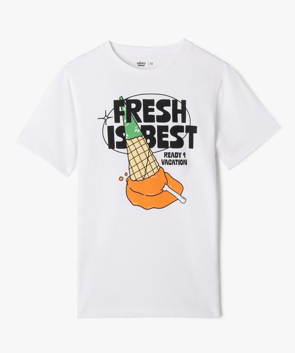 Tee-shirt en coton à manches courtes garçon vue1 - GEMO 4G GARCON - GEMO