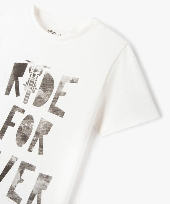 Tee-shirt imprimé moto garçon vue2 - GEMO (ENFANT) - GEMO