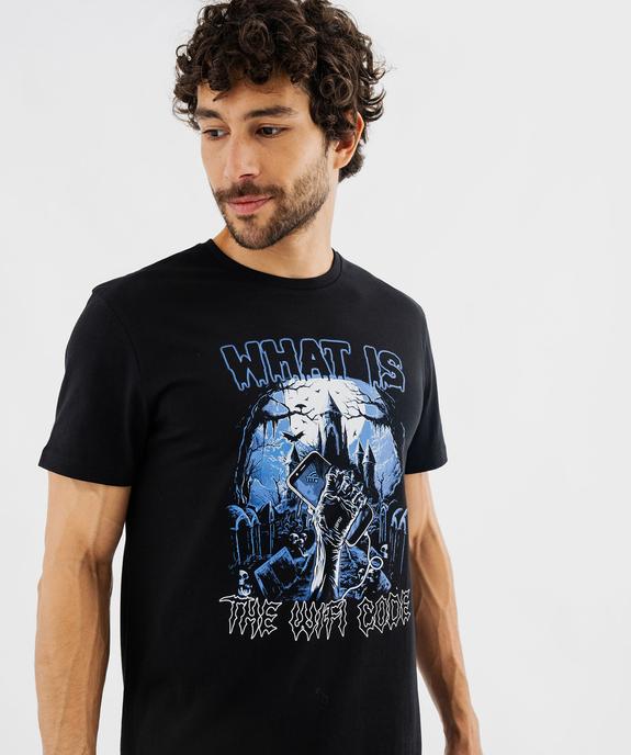 Tee-shirt manches courtes en coton imprimé homme vue2 - GEMO (HOMME) - GEMO