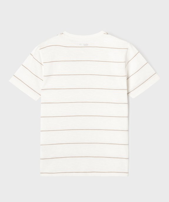 Tee-shirt rayé à manches courtes garçon vue3 - GEMO 4G GARCON - GEMO