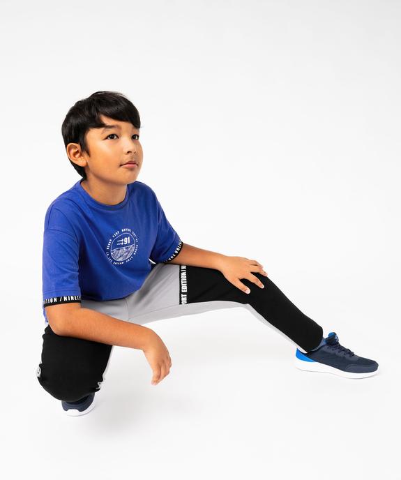 Tee-shirt sportif à bandes garçon vue5 - GEMO (JUNIOR) - GEMO