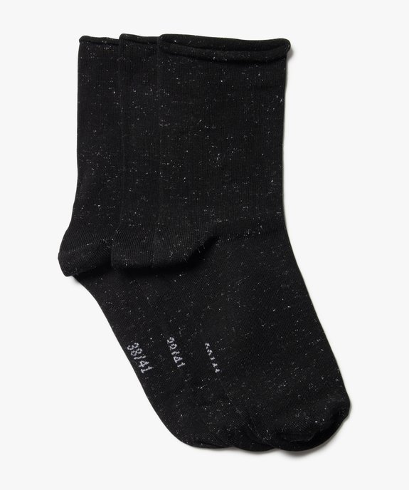 Chaussettes à paillettes femme (lot de 3) vue1 - GEMO(HOMWR FEM) - GEMO