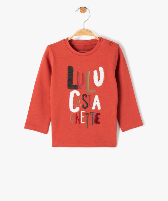 Tee-shirt bébé garçon motif ours sport d'hiver - LuluCastagnette vue1 - LULUCASTAGNETTE - GEMO