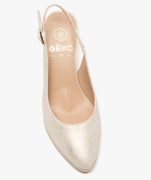 Escarpins femme unis à talon haut et irisés à paillettes vue6 - GEMO(URBAIN) - GEMO