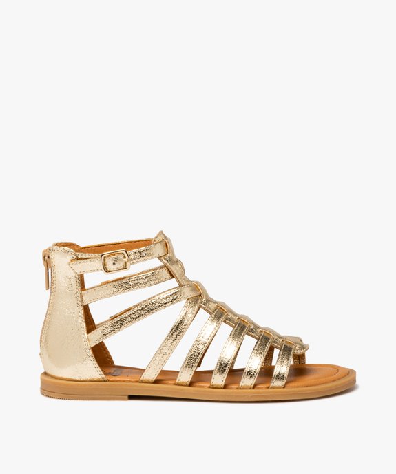 Sandales fille métallisées avec zip au talon et multibrides vue1 - LOVELY WINGS - GEMO