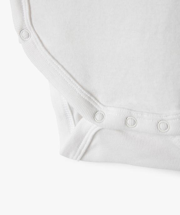 Body bébé à manches longues ouverture croisée uni (lot de 3) vue2 - GEMO 4G BEBE - GEMO