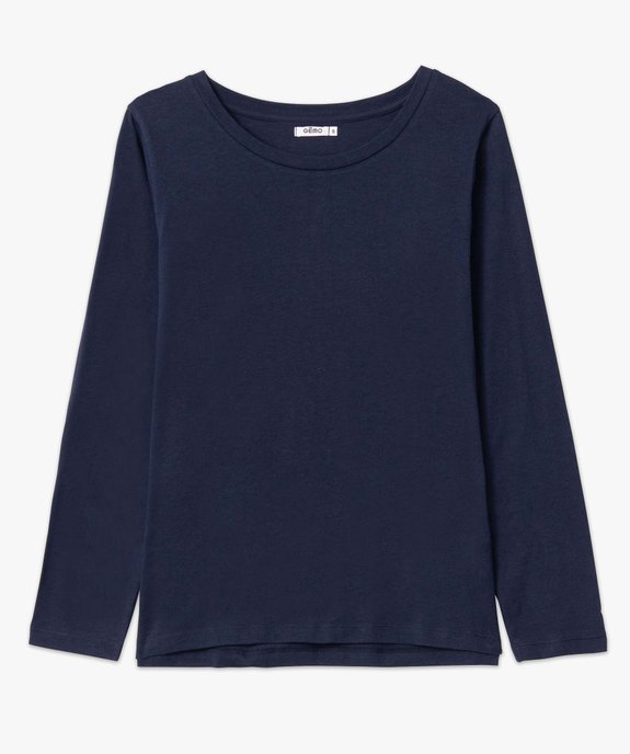 Tee-shirt à manches longues et col rond femme vue8 - GEMO(FEMME PAP) - GEMO