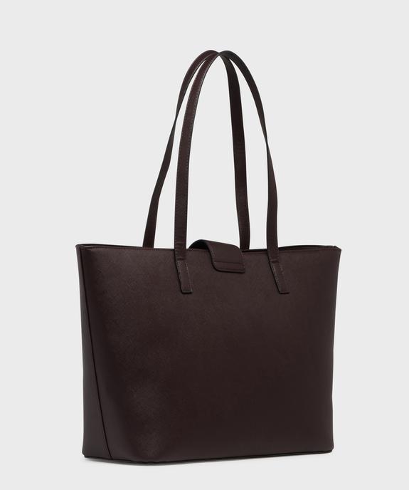 Sac cabas rigide en matière texturée femme vue3 - GEMO (ACCESS) - GEMO