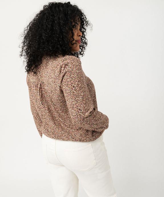 Chemise à manches longues imprimée femme grande taille vue3 - GEMO 4G GT - GEMO