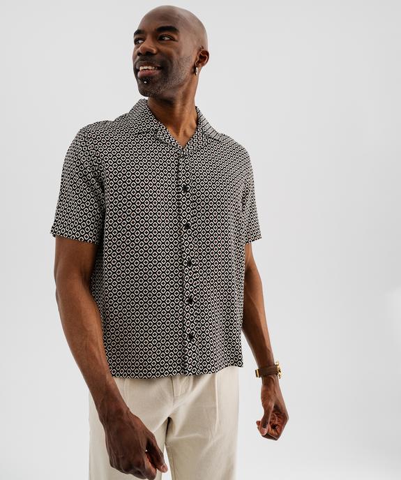 Chemise manches courtes imprimée homme vue3 - GEMO 4G HOMME - GEMO