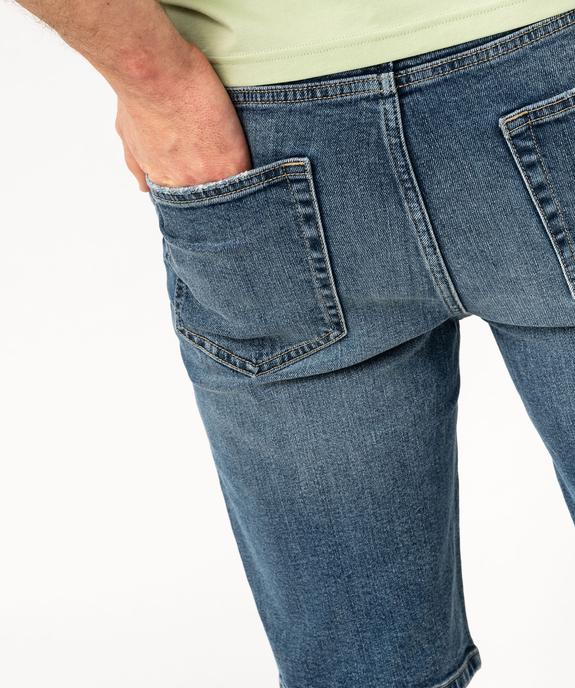 Bermuda en jean stretch et délavé coupe droite homme - GEMO 4G HOMME Bermuda en jean stretch et délavé coupe droite homme vue5 - GEMO 4G HOMME - GEMO