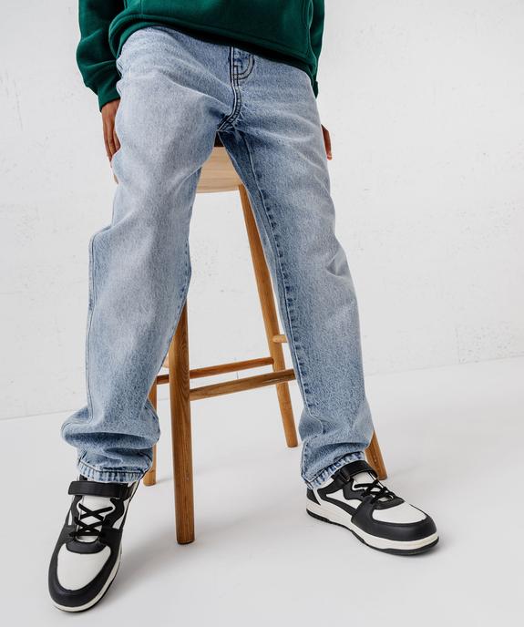 Jean loose aspect usé avec taille ajustable garçon vue1 - GEMO 4G GARCON - GEMO