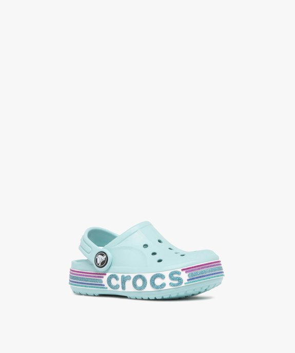 Sabots souples fille à semelle épaisse et pailletée Bayaband Rainbow Glitter - Crocs vue2 - CROCS - GEMO