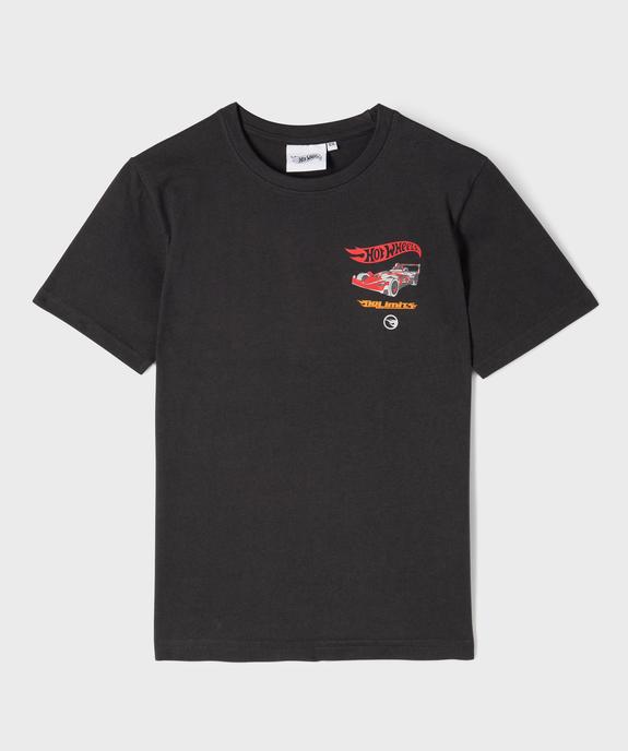 Tee-shirt manches courtes en coton avec imprimé dos garçon - HotWheels vue1 - HOT WHEELS - GEMO