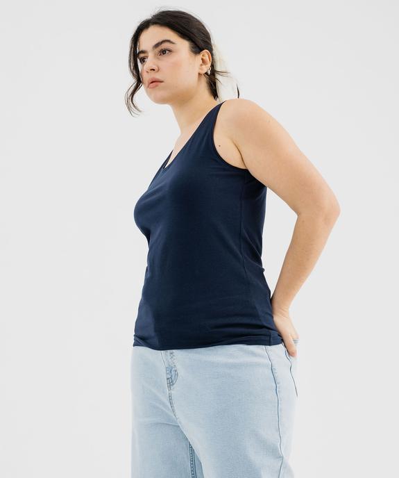 Débardeur à col rond uni femme grande taille vue7 - GEMO 4G GT - GEMO