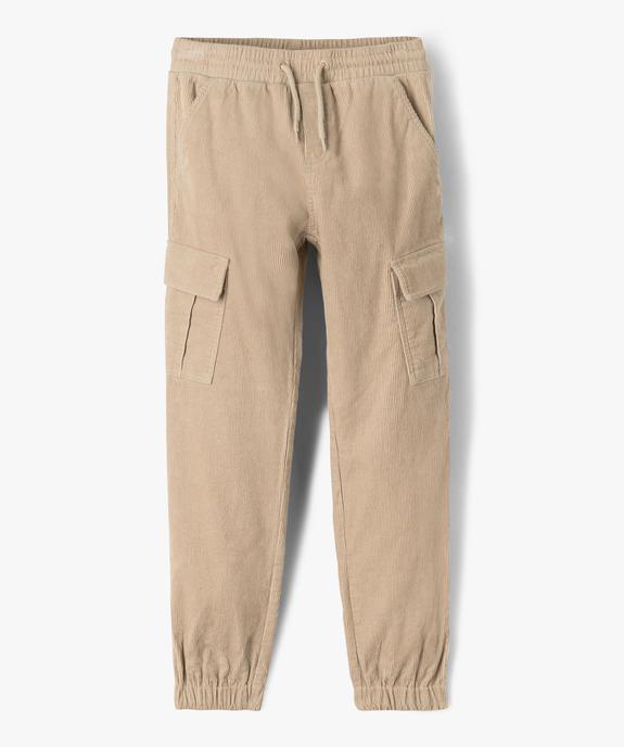 Pantalon cargo velours garçon vue2 - GEMO (JUNIOR) - GEMO