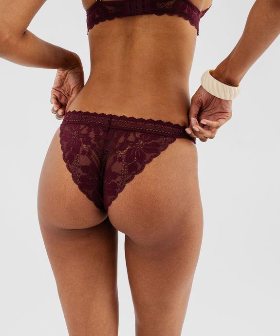 Culotte en dentelle échancrée femme vue3 - GEMO(HOMWR FEM) - GEMO