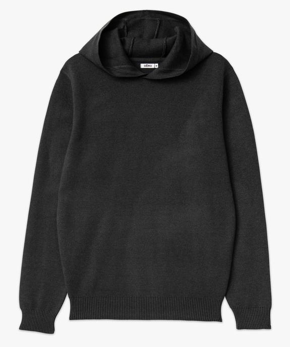 Pull à capuche en maille épaisse homme vue4 - GEMO (HOMME) - GEMO