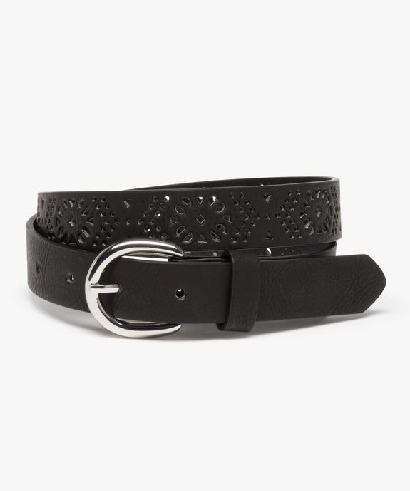 Ceinture avec motifs rosaces perforés fille vue1 - GEMO (JUNIOR) - GEMO