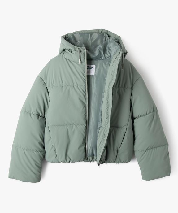 Parka courte à capuche finition mate fille vue2 - GEMO 4G FILLE - GEMO