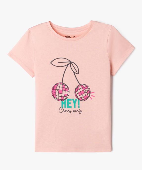 Tee-shirt manches courtes à motif fille vue1 - GEMO 4G FILLE - GEMO