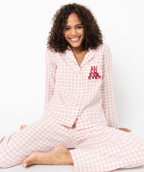 Pyjama femme à carreaux - LuluCastagnette vue1 - LULUCASTAGNETTE - GEMO