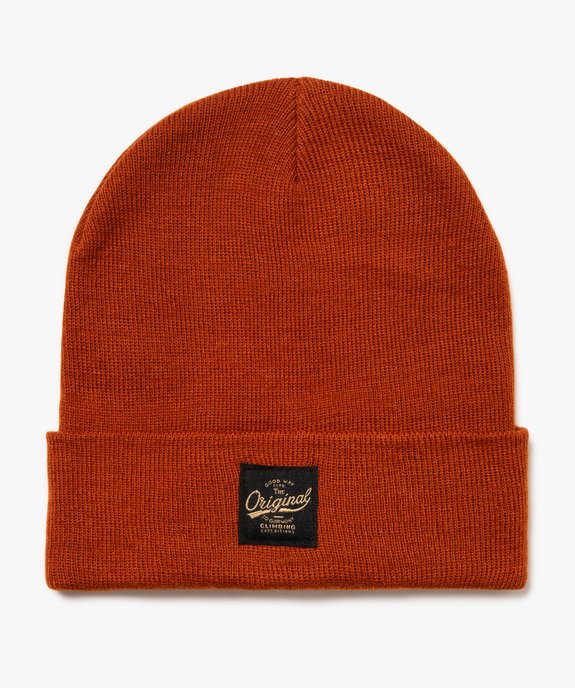 Bonnet en maille avec large revers homme vue1 - GEMO 4G HOMME - GEMO