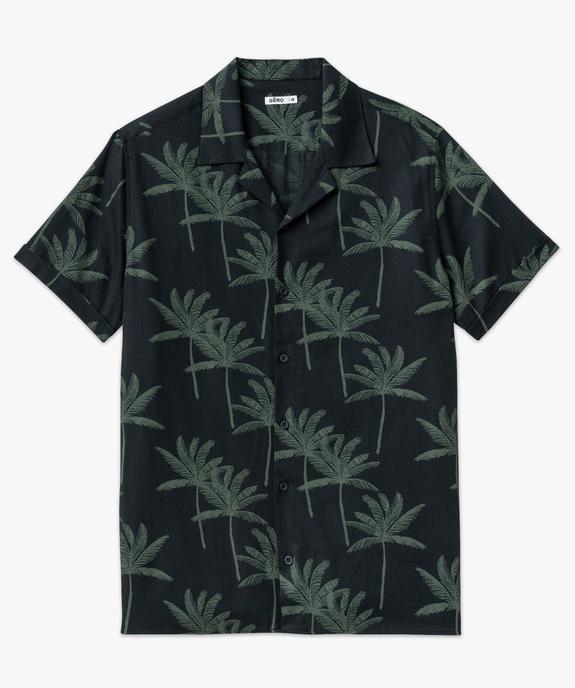 Chemise à manches courtes en coton léger et col cubain homme vue4 - GEMO (HOMME) - GEMO