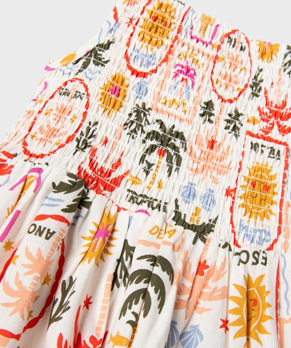 Robe à bretelles, smocks et volants fille vue4 - GEMO 4G FILLE - GEMO